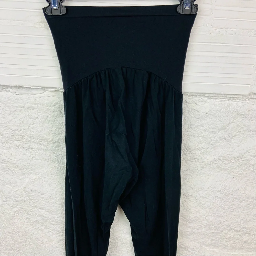 MOTHERHOOD MATERNITY black stretchy over the bell comfy leggings size medium